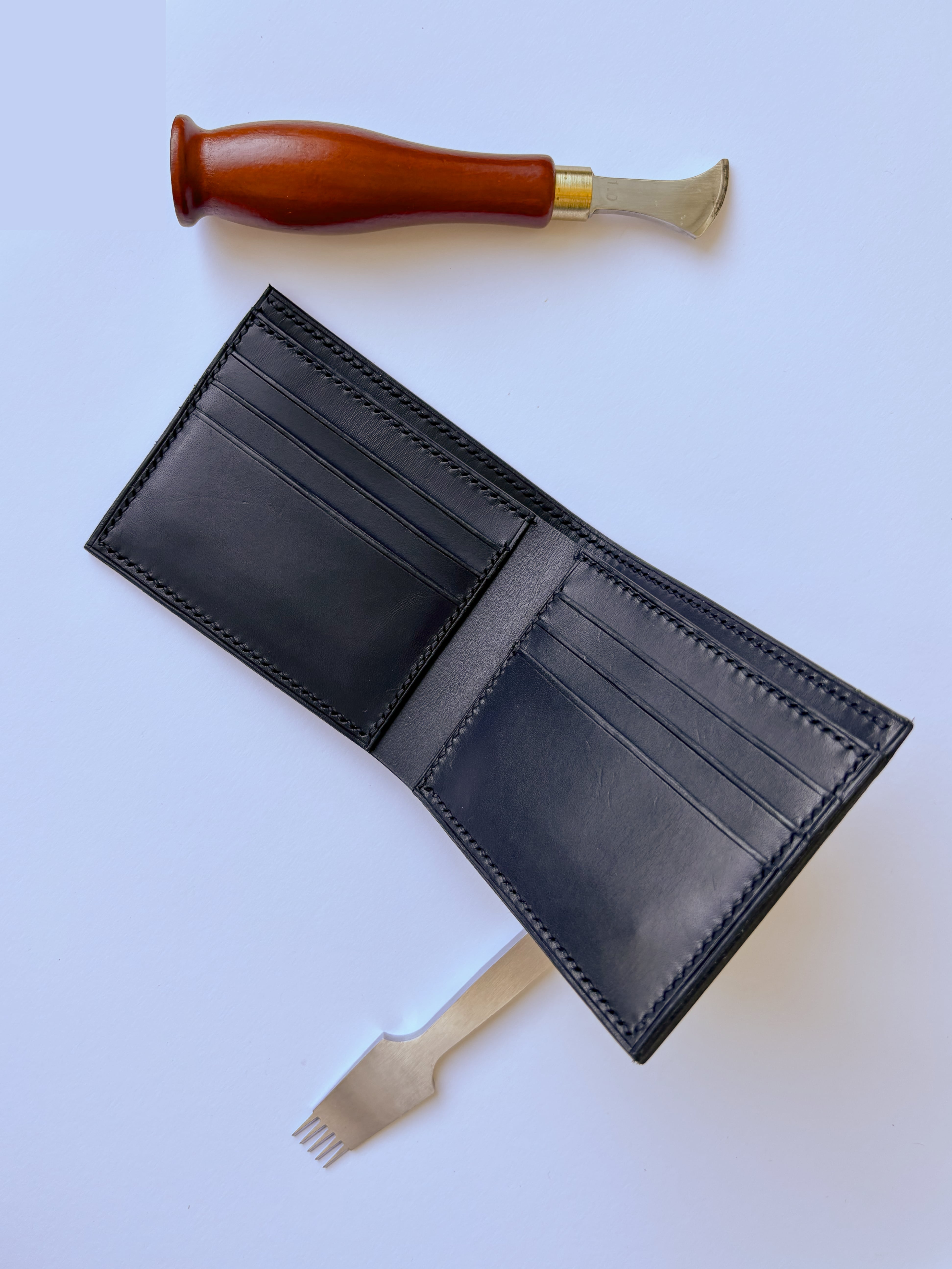 Calf Skin Black Wallet 2